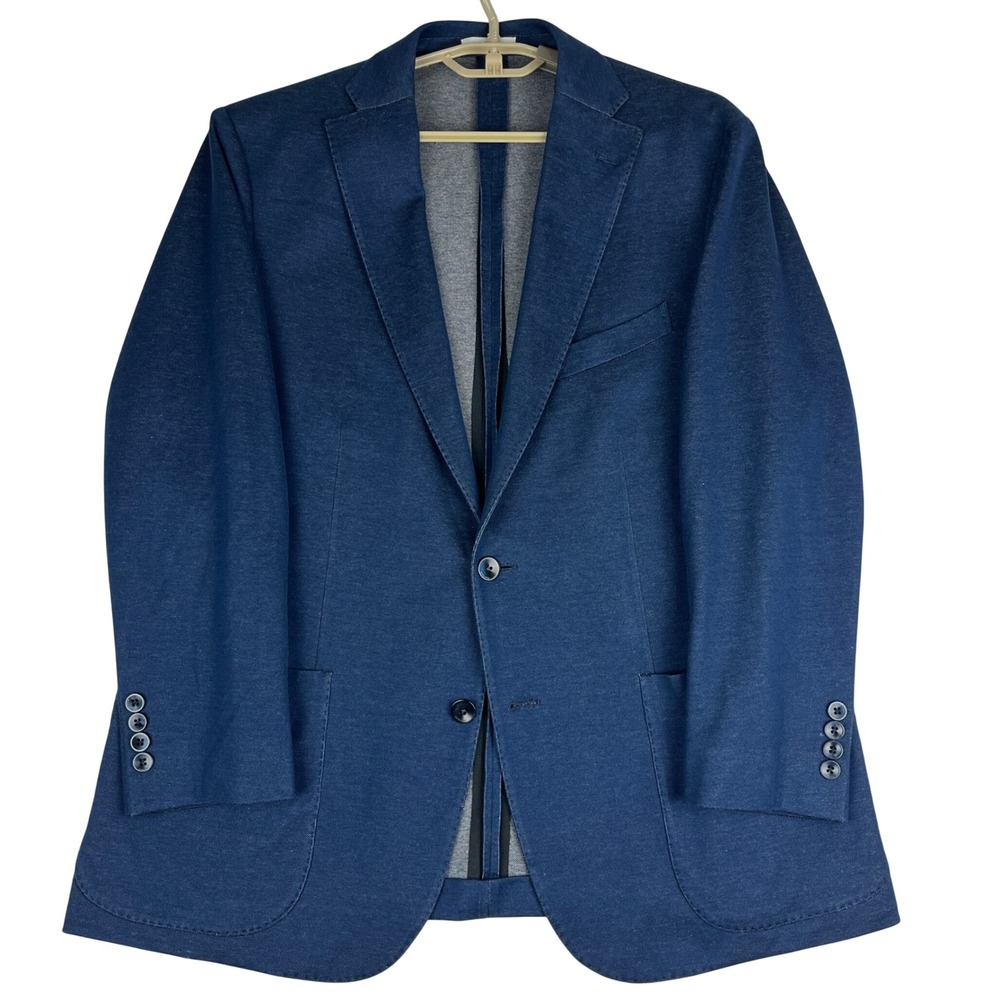 Boglioli K Jacket Sport Coat Blazer Mens 54R (US 44R) Blue Cotton Italy